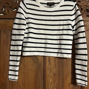 Truth Monochrome Striped Knit Sweater